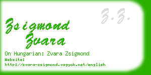 zsigmond zvara business card